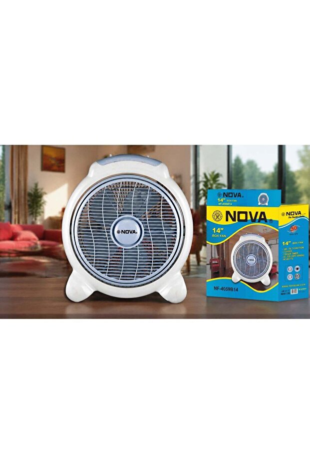 14” Box Fan with Timer Function – Powerful Airflow and Energy-Saving Cooling Performance
