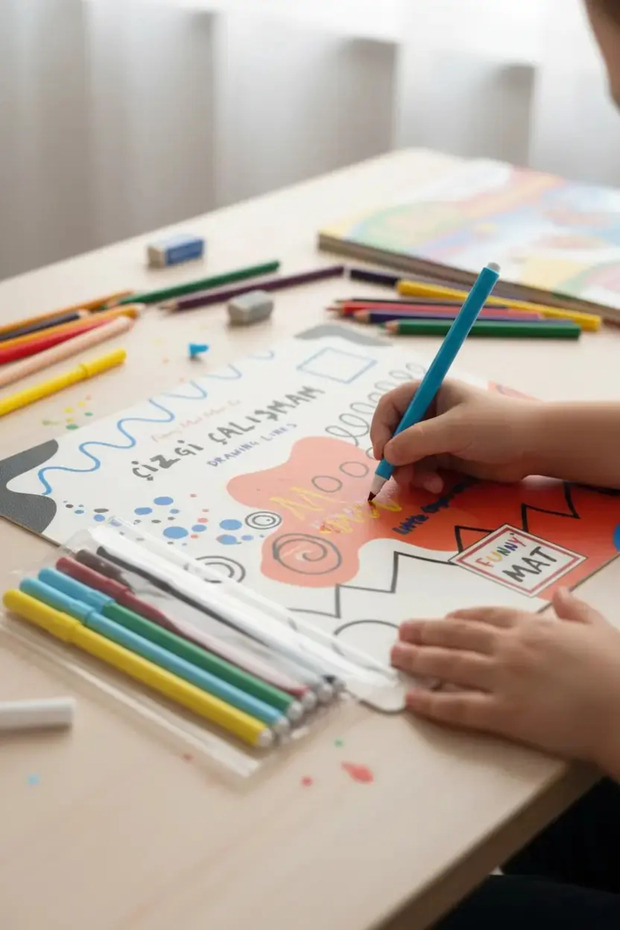 مجموعة أكاديمي للأطفال المصغرة للرسم الممتع - مجموعة أنشطة تعليمية مع 6 أقلام