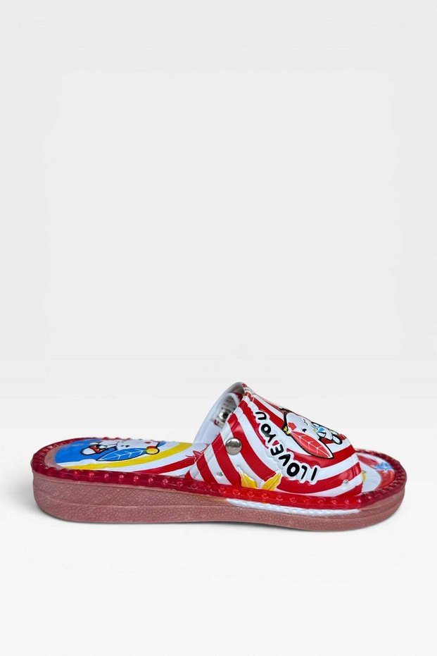 Daily Comfortable Lightweight Pool Beach Seaside Summer Children's Slippers Red