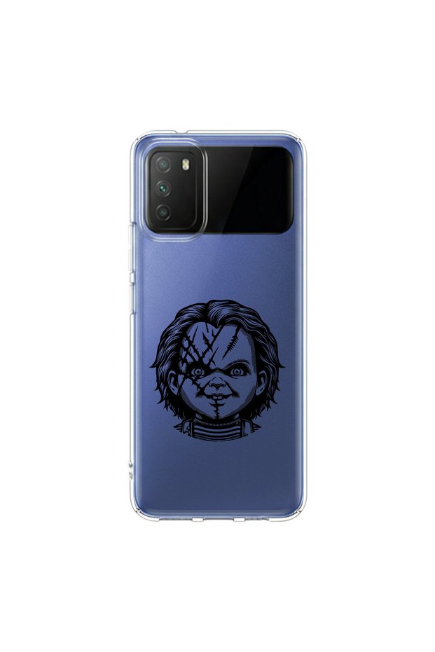 Poco M3 Compatible Horror 4 Design Transparent Case