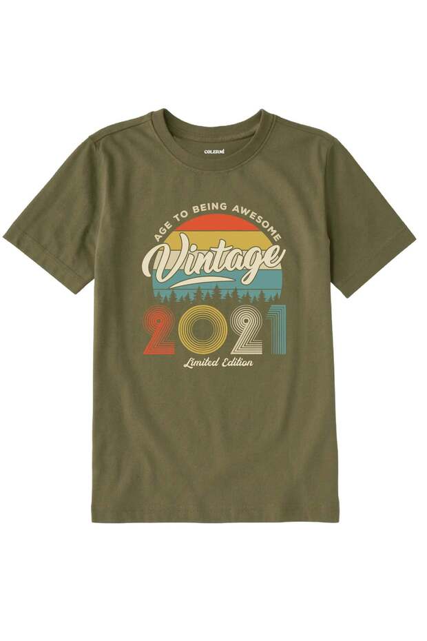 Vintage Kids T-Shirt – 2021 Birth Year Design