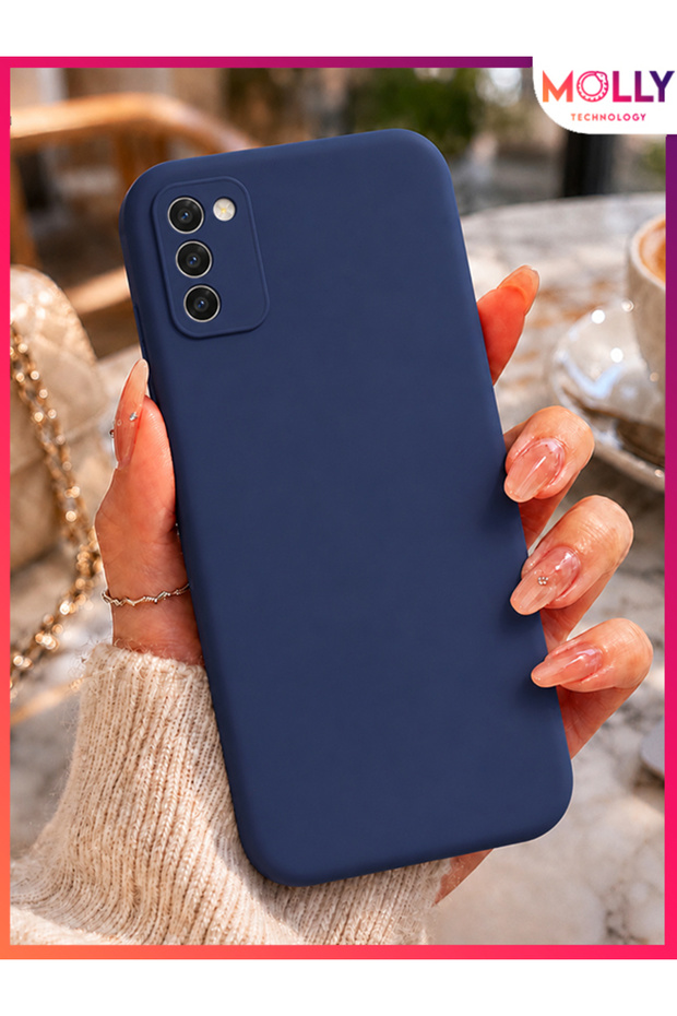 Night Blue Liquid Inside Velvet Matte Silicone Case for Samsung Galaxy A02S