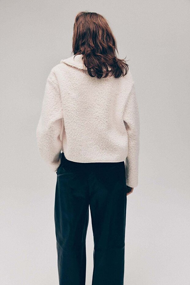 Collared bouclé cardigan - 4
