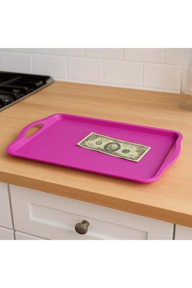 B&S Unbreakable Rectangular Plastic Serving Tray