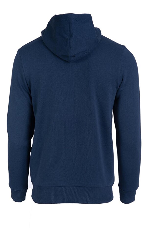 Erkek Indigo Basic Kapüşonlu Sweatshirt K22254914401 - 5