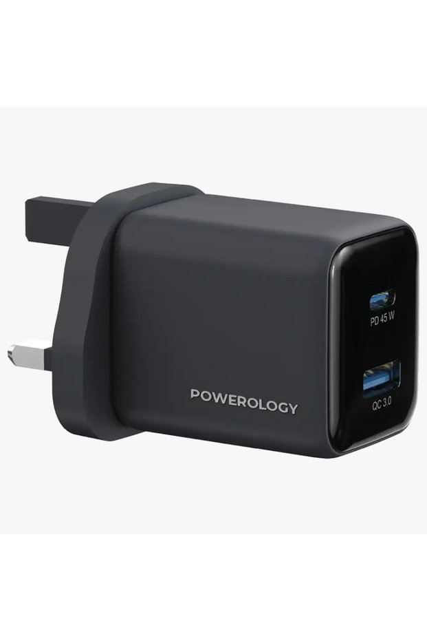 Volt-X 45W Dual-Port GaN Wall Charger Chargeur Mini GaN 45W Black