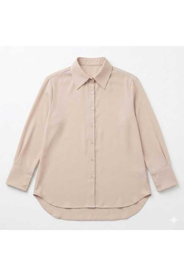 Oversize Standard Long Sleeve Basic Shirt