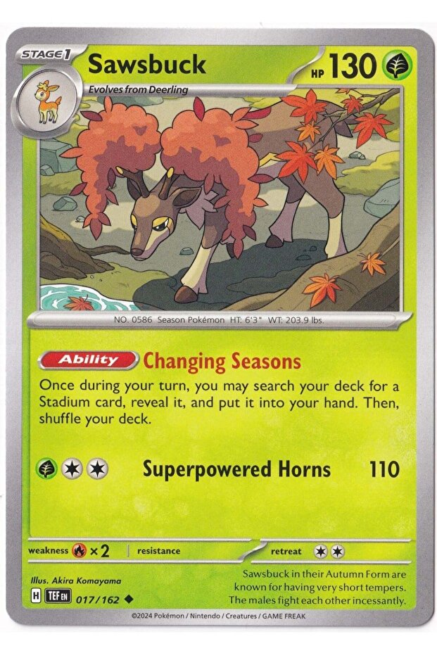 Sawsbuck 017/162 - Temporal Forces - Kart (Mint)