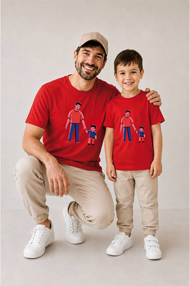Father Son Combination Sold as a Single Item 100% Cotton Oversize T-Shirt Father's Day Gift