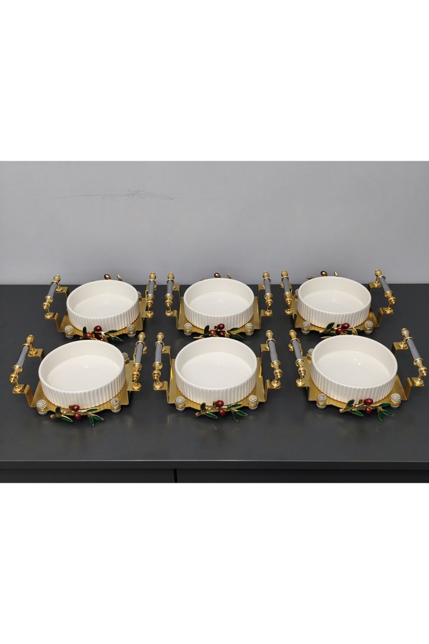 6-Piece Round Porcelain Presentation Bowl & Breakfast, Snack, Dessert, & Special Laser-Cut Bowl Set