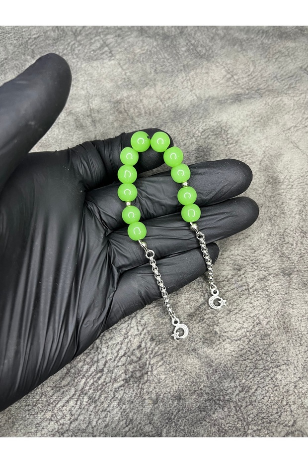 Zaza Green Sallamali Glass Beads Natural Stone Prayer Beads