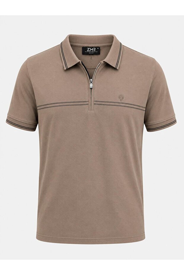 Zamur Slim Fit Men's Polo Collar Short Sleeve T-Shirt 7706