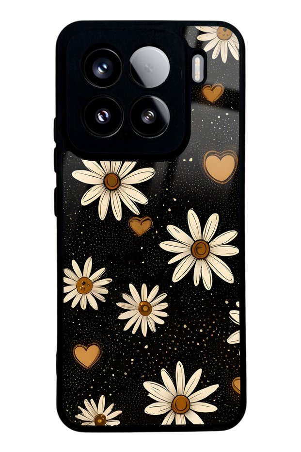 Xiaomi 15 Glossy Phone Case with Midnight Daisies Design