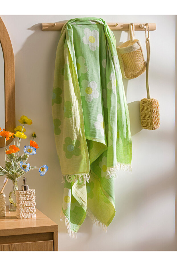 Esvab • Modern & Distinctive Floral Printed Cotton Peshtamal Towel