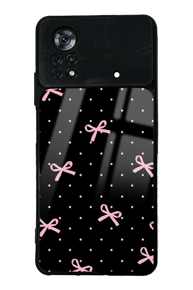 Xiaomi Poco X4 Pro Glossy Phone Case with Pink Ribbon Design