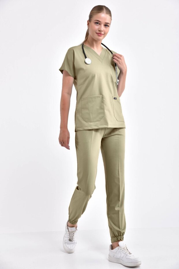 Green Green Lycra Surgical Suit with Elastic Legs