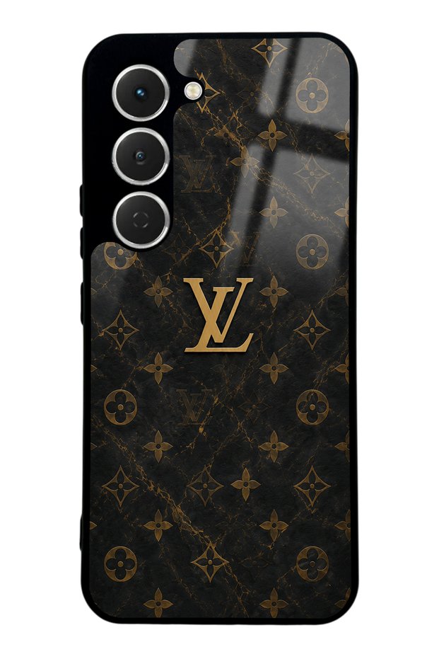 Tecno Spark 40 Pro Black Marble Gold Lv Design Glossy Phone Case
