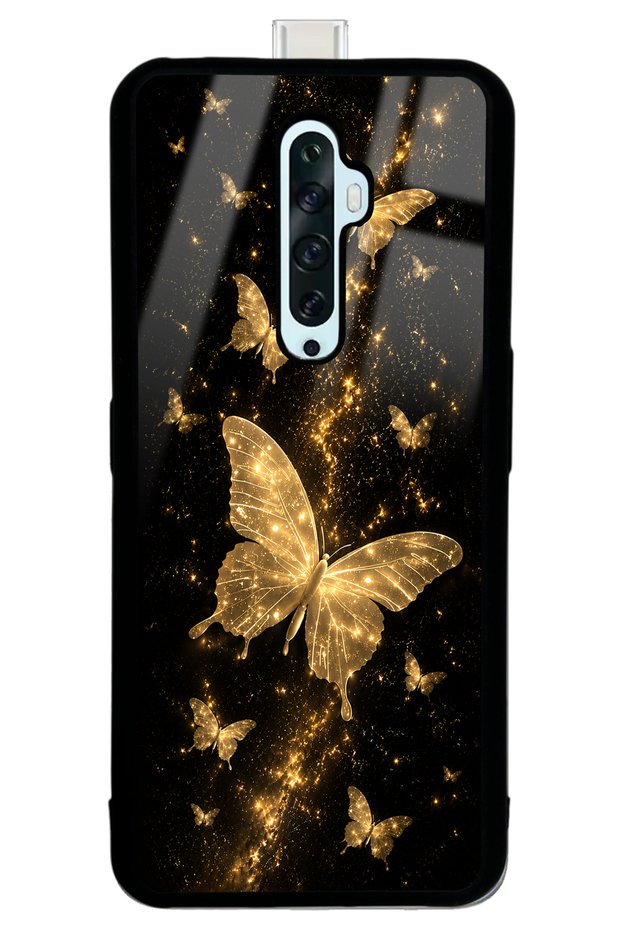 Oppo Reno 2Z Yellow Galaxy Butterfly Design Glossy Phone Case