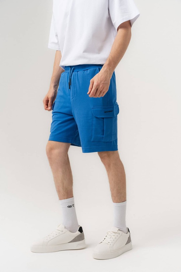 Mach Pocket Shorts with Elastic Waist and Cargo Pocket Detail with Laces
