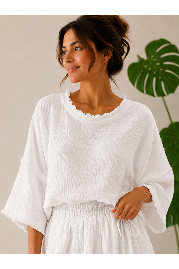Muslin Oversize Blouse