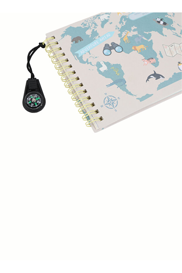 Children's Activity Book with World Map Pattern - 4