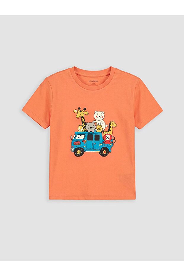 Crew Neck Printed Boy's T-Shirt