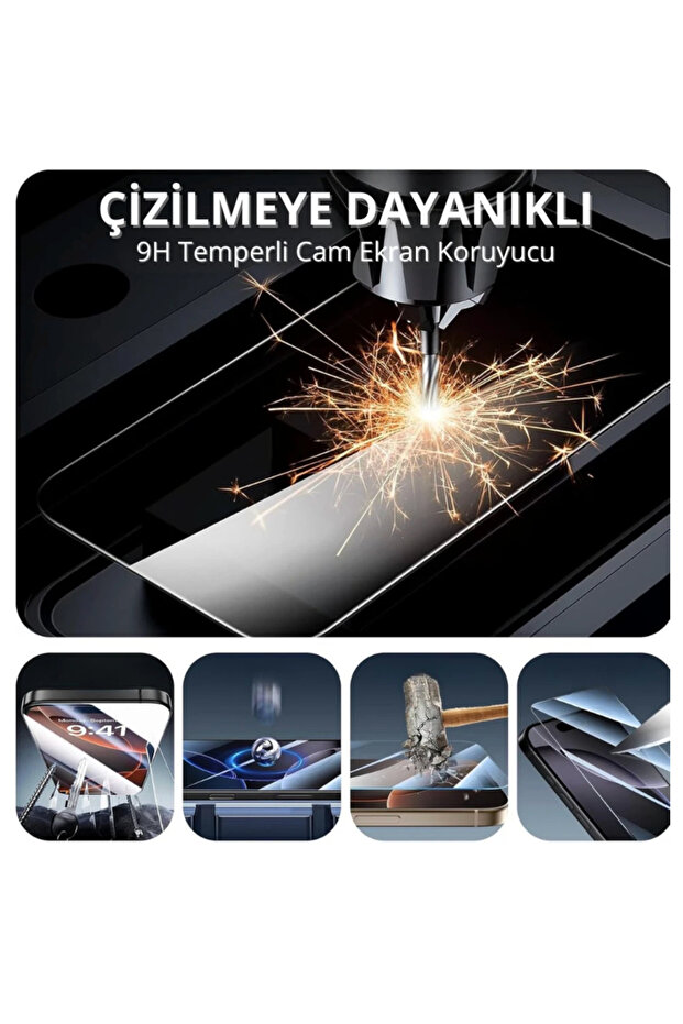 iPhone 17 Pro Max Full Shatterproof Glass Protector Full Coverage Tempered Screen Protector - 5