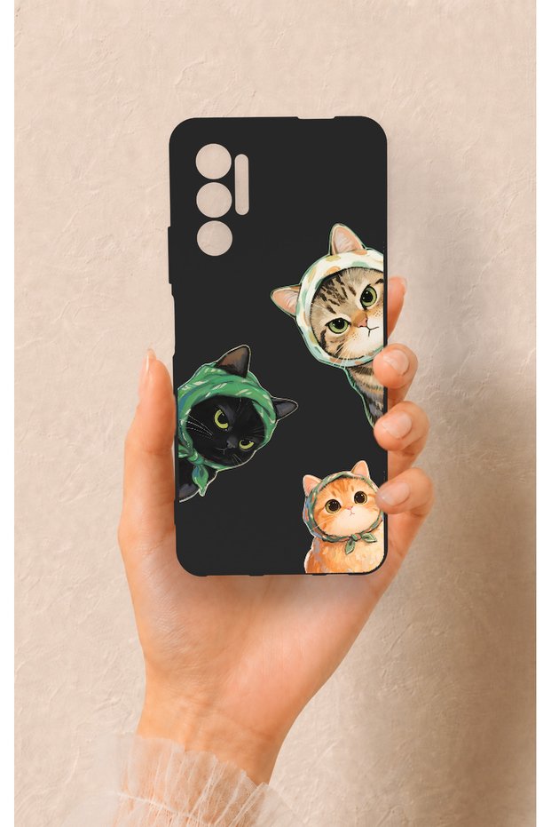 Tecno Pova 3 Compatible Cat Team Patterned Silicone Case