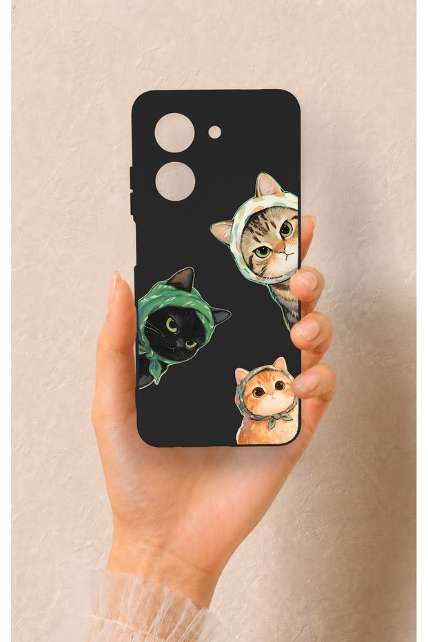 Redmi A5 Compatible Cat Team Patterned Silicone Case