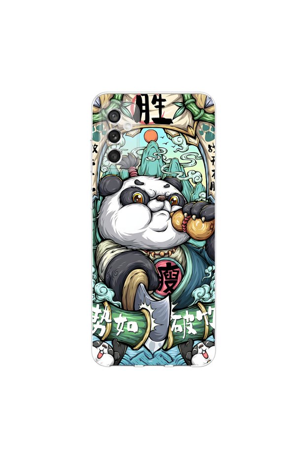 Samsung Galaxy M52 Compatible Samurai 4 Design Transparent Case