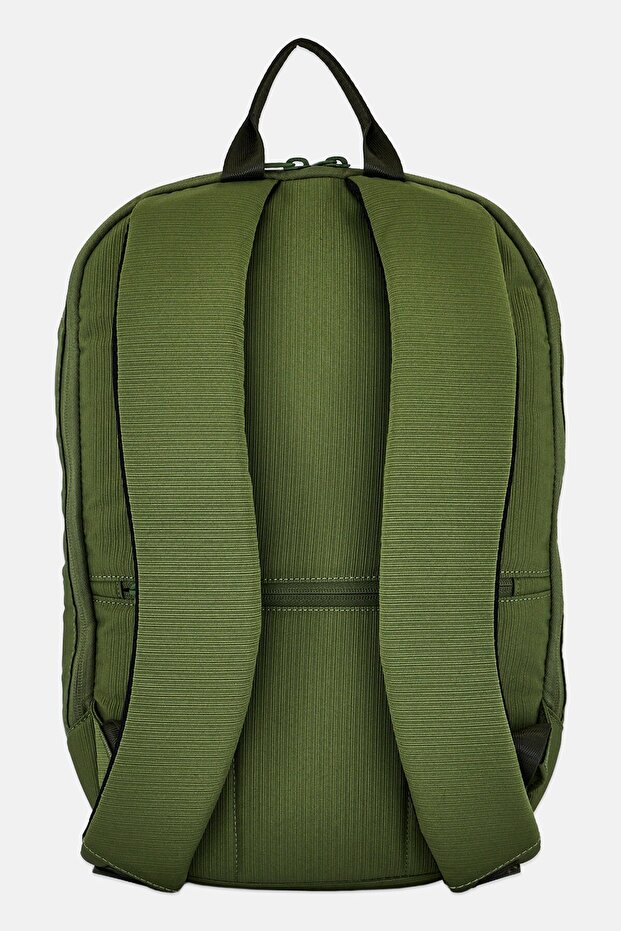 Men Brand Logo Backpack, Olive - 2