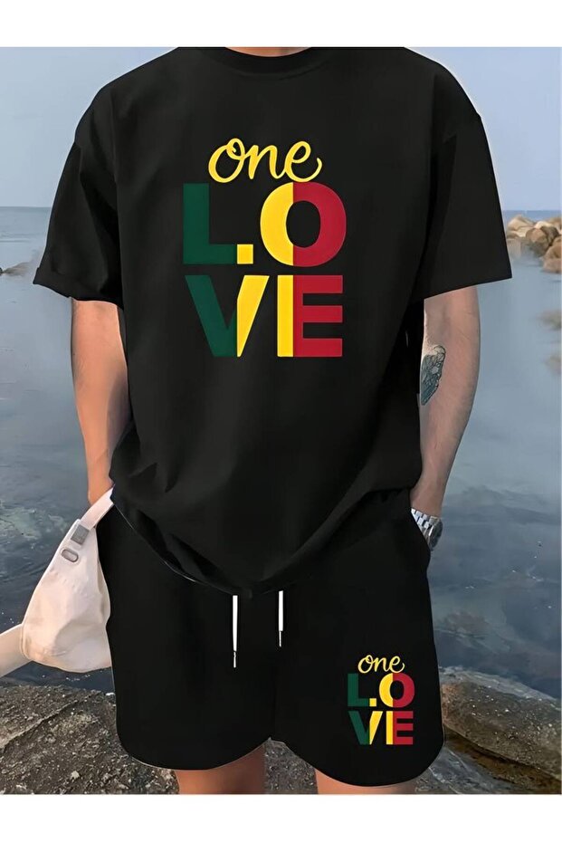 Unisex Oversize Basic T-Shirt and Shorts Combination Set 👕 🩳