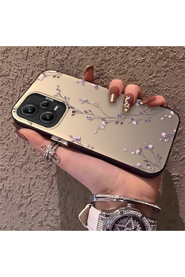 Redmi Note 12 Pro 5g Compatible Slim Twig Flower Case, Wear-Resistant Minimalist Mobile Phone Case