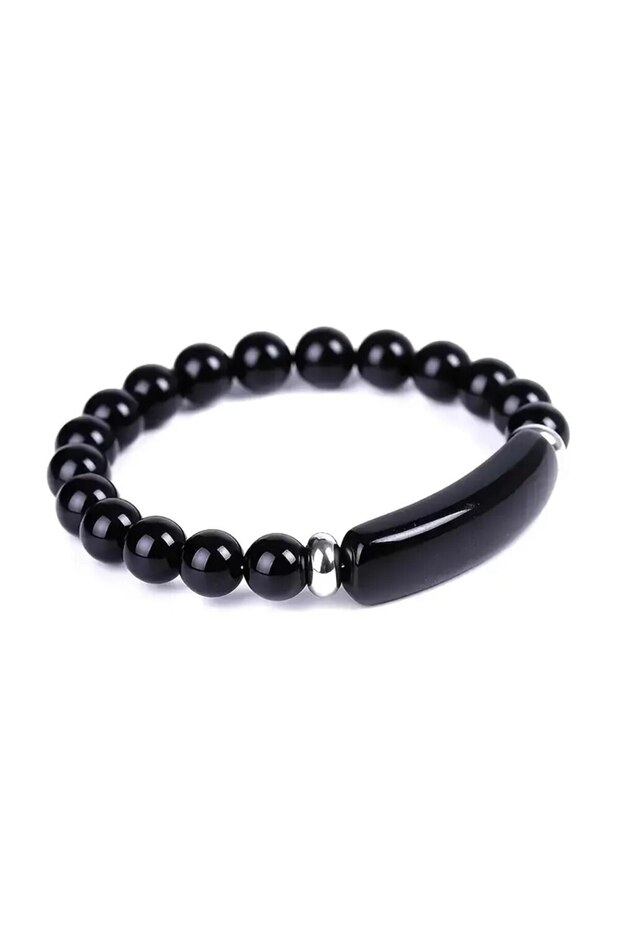 8.5cm Obsidian 1pc Handmade Stone Bracelet Turquoise Malachite Gemstone Crystal Rough Bracelet Body