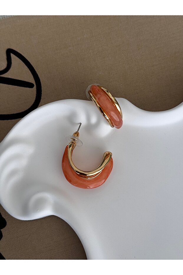 Colorfast Vip Model Enamel Half Hoop Earrings | Women's Bijouterie Summer Earrings