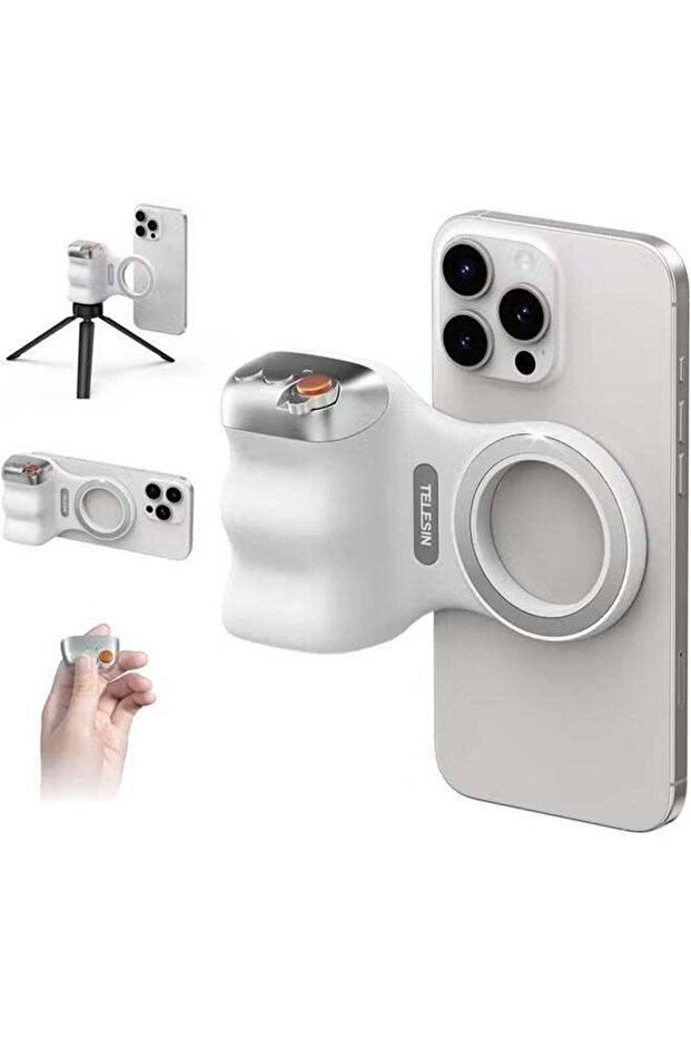 Fun Shot Magnetic Phone Camera DSLR Style Shutter Grip for iPhone & Android