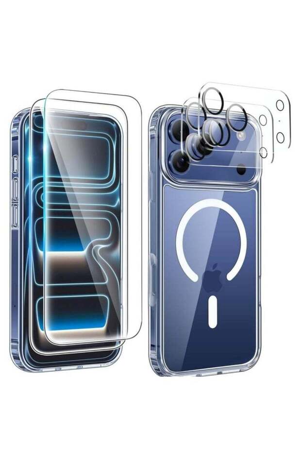 5-in-1 Protective Case for iPhone 17 Pro Max | Magnetic | Shockproof Clear Slim Cover