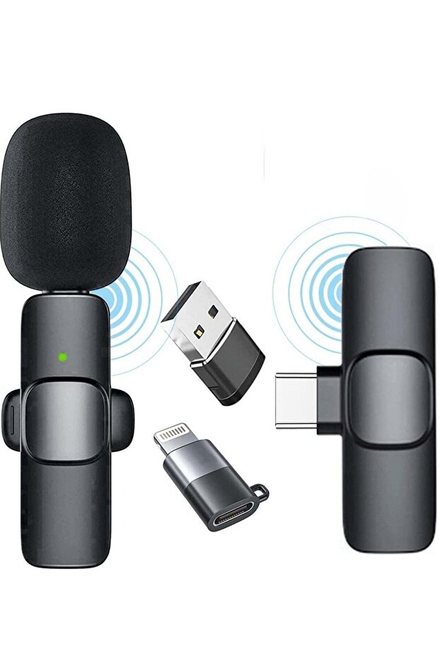 Upgrade Wireless Lavalier Microphone - Professional Wireless Microphone for Android & iPhone