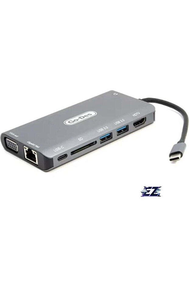 8 in 1 USB-C Hub Adapter GD-8792