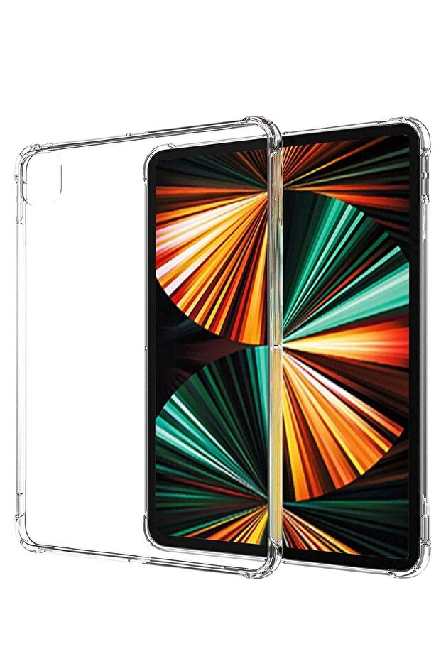 Silicon Clear Case for iPad Pro 12.9'' (5th Gen ) 2021, TPU Shockproof Back Cover, Slim-Fit Protective Case