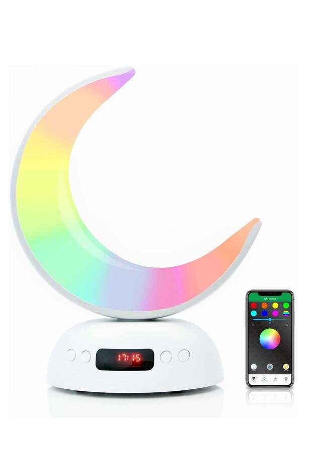 Moon-Shaped Intelligent Bluetooth Quran Speaker with 18 Reciters in 14 Languages - Ideal Gift for Ramadan, Eid al-Adha, and Hajj