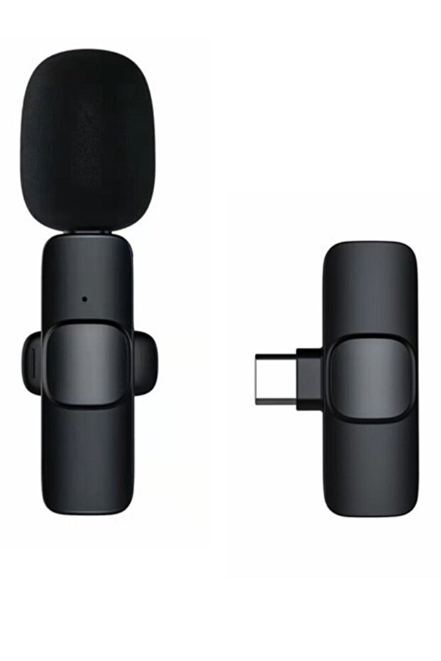 Mini Lavalier Microphone Clip-on Omnidirectional Mic Transmitter Receiver D11087-1—JA Black