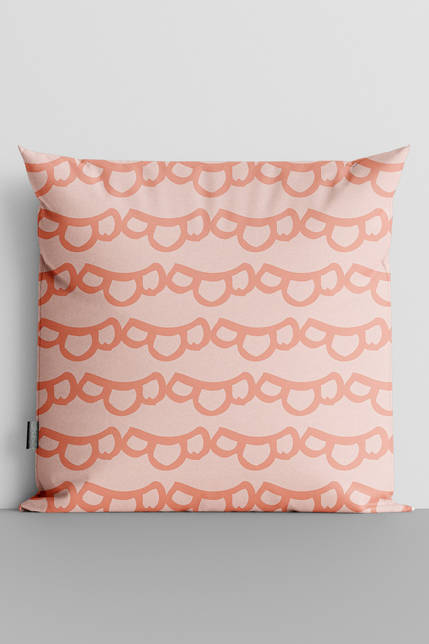Orange Shapes Double Sided Digital Printed Throw Pillow Cover