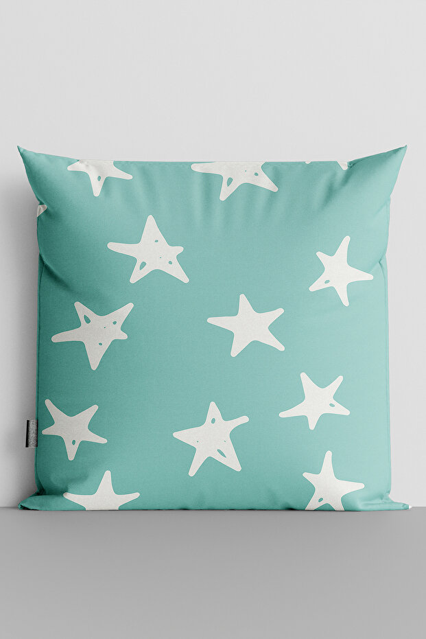 White Stars Double Side Digital Printed Pillow Throw Pillow Cover-534