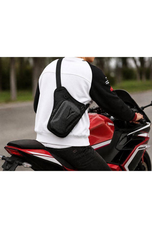 Unisex Biker Bag Adjustable Strap Waist Leg Bag