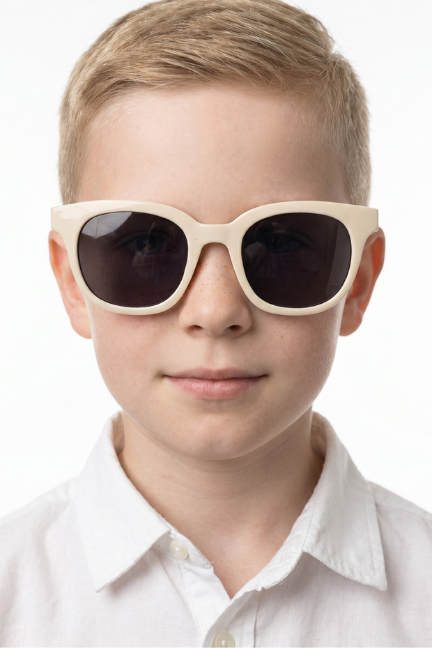 Yupi Beige Black Boys' Sunglasses