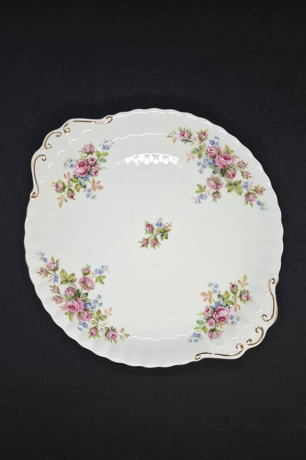 Moss Rose Vintage Porcelain Oval Tray 26X23 cm