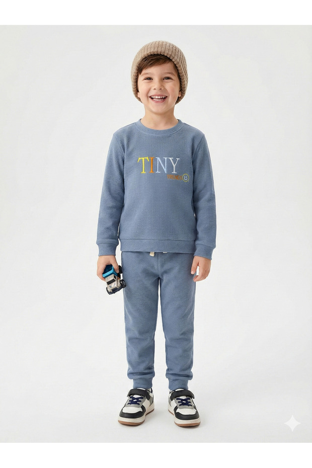 Baby&Child 100% Cotton Letter Embroidered 2-Piece Top and Bottom Set