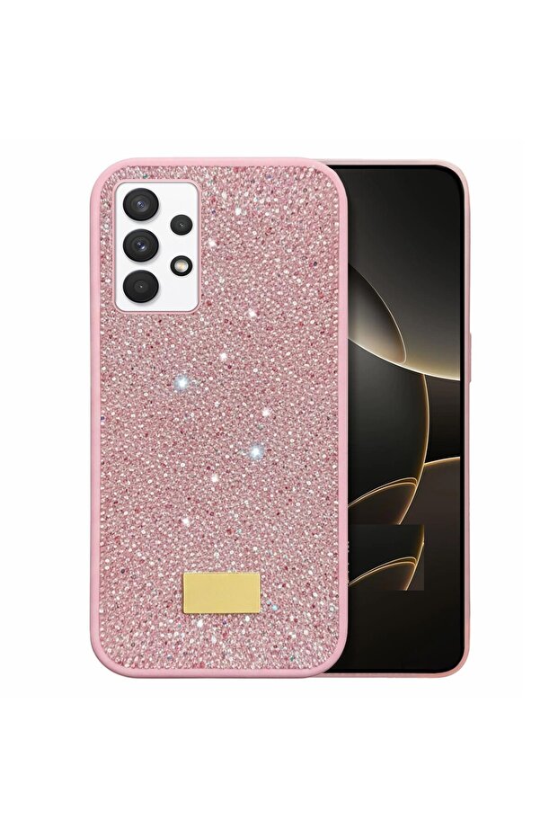 Samsung Galaxy A32 Case Silicone Edged Stone Shiny Lux Diamond Cover