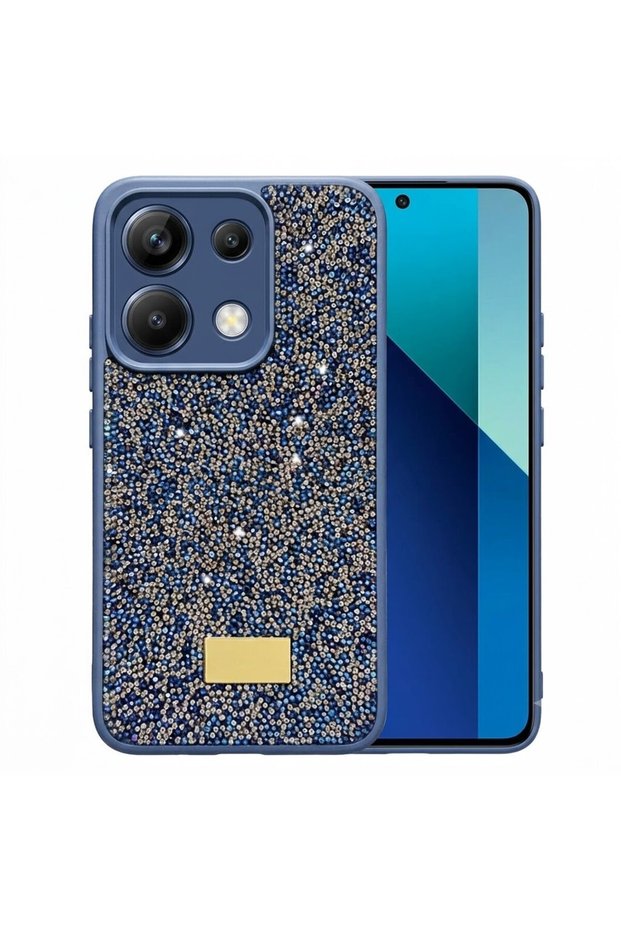 Xiaomi Redmi Note 13 Pro Plus Case with Silicone Edges and Shiny Lux Diamond Cover